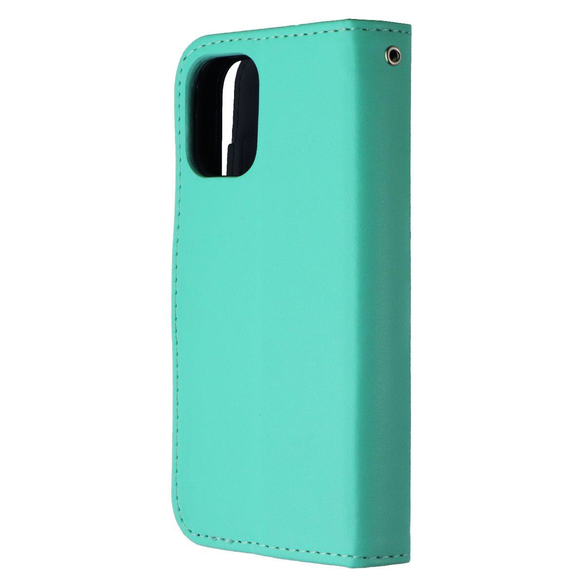 Front. Mybat - MyBat MyJacket Flip Cover Wallet for Apple iPhone 12 Mini - Green - Green.