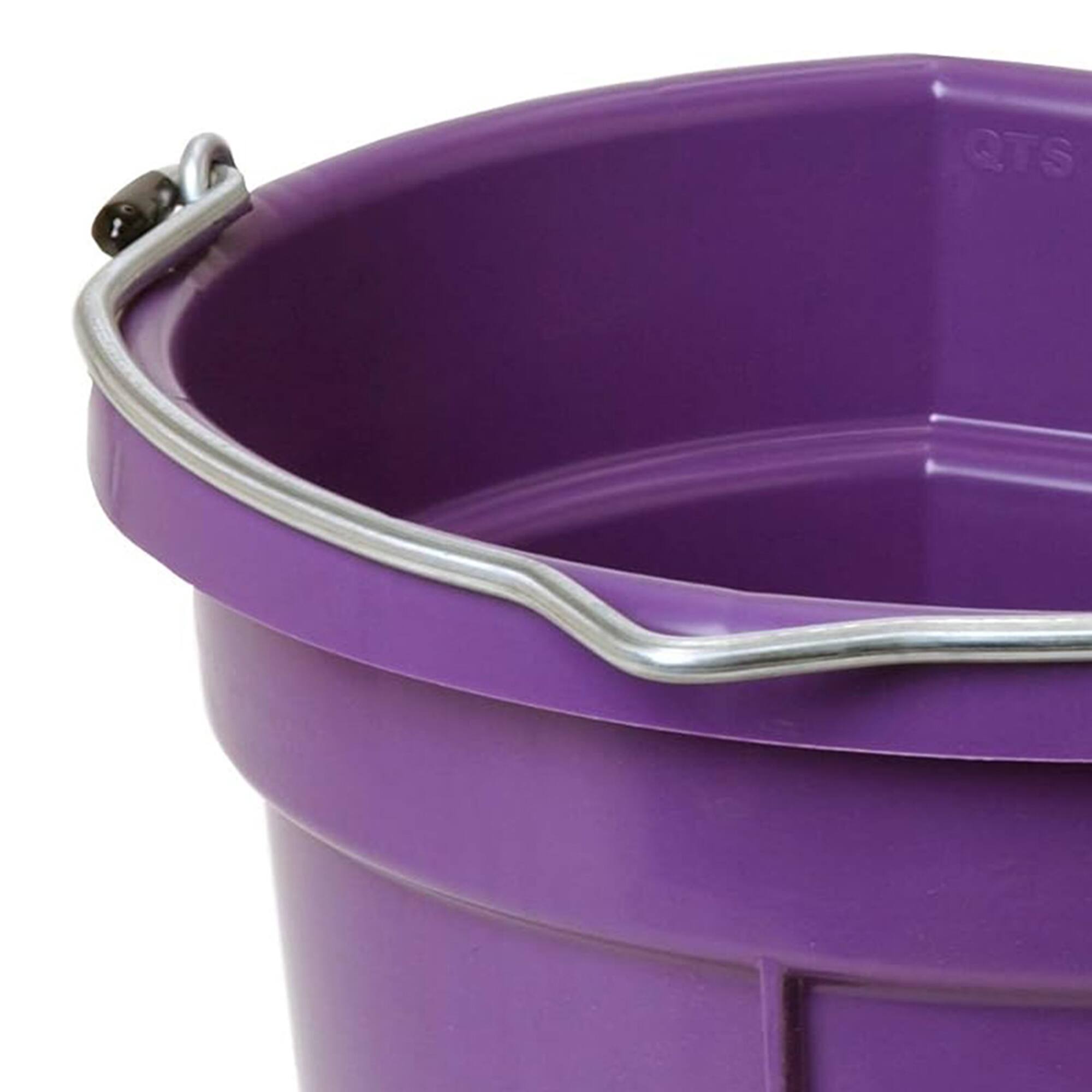 Alt View 1. Little Giant - Little Giant Flat Back Plastic Animal Feed Bucket, Metal Handle, 20 Qt, Purple - PURPLE.