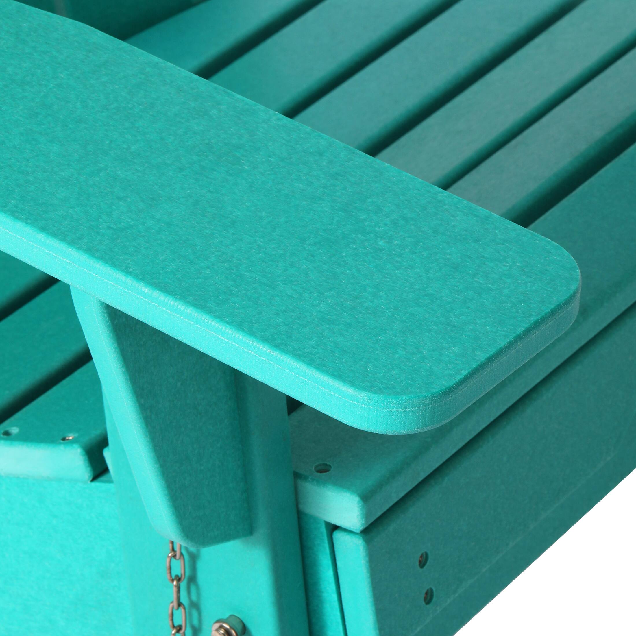 Alt View 6. WestinTrends - WestinTrends Malibu 3-Piece Outdoor Folding Adjustable Adirondack Chair with Cup Holder & Side Table - Turquoise.
