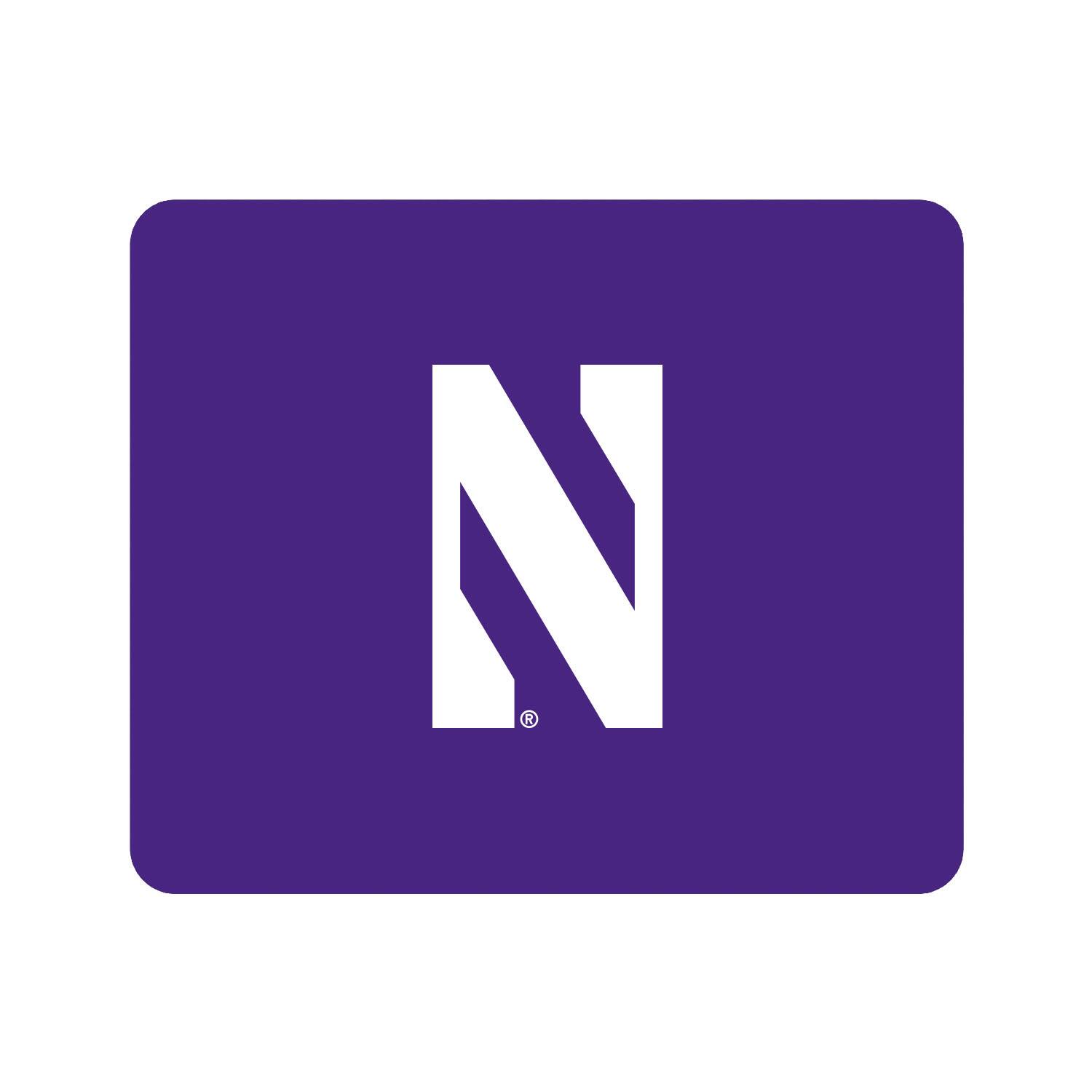 Front. OTM Essentials - Purple Northwestern Wildcats Primary Logo Mouse Pad - Purple.