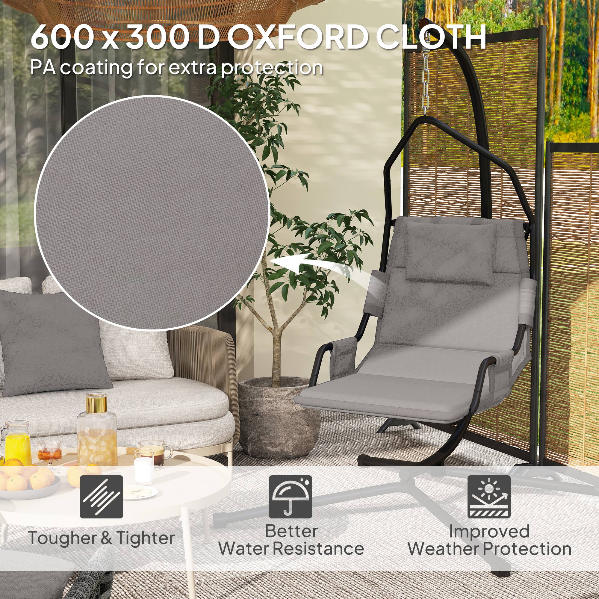 600 X 300 D OXFORD CLOTH PA coating for extra protection
Tougher & Tighter
Better Water Resistance
Improved Weather Protection