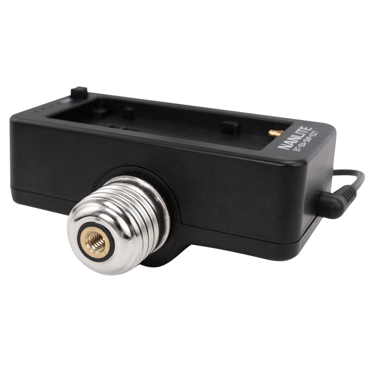 Alt View 4. NANLITE - Nanlite NP-F Battery Adapter and Mount for PavoBulb 10C.