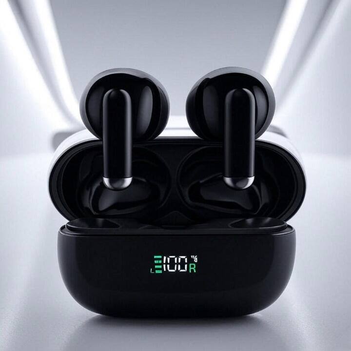 Zell Electronics - Smart Translation Wireless Earbuds with 100+ Languages, Music Playback, Calls, and Fast Charging - Black