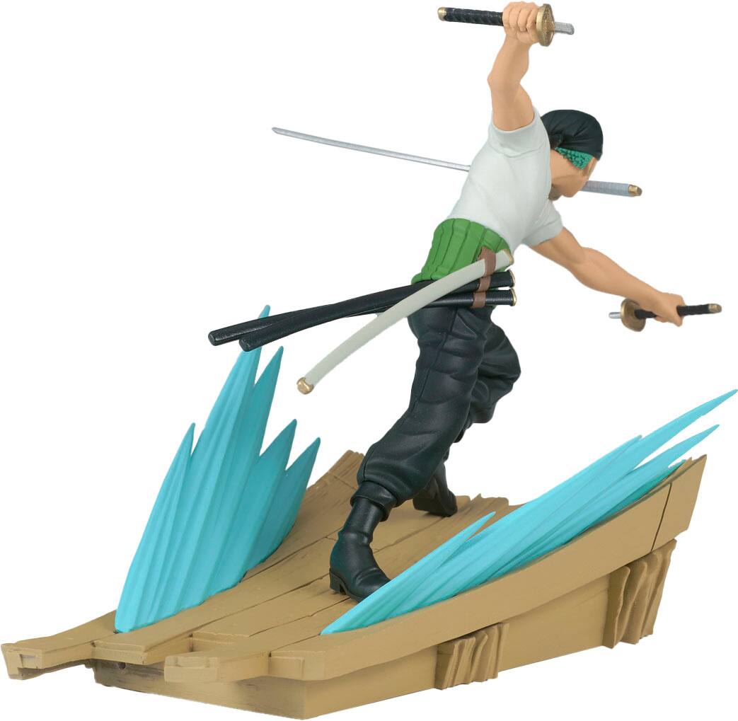 Angle. Little Buddy - One Piece Senkozekkei Roronoa Zoro 4.3" Figure.