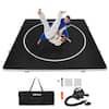 Front. VEVOR - 13x13 ft Wrestling Mat Inflatable, Martial Arts Thick Mat for Home Gym Exercise, PVC Foldable Training Mats - Black.
