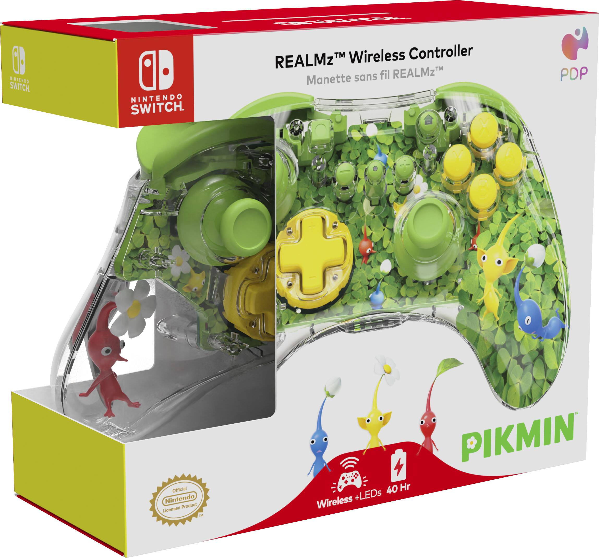 Nintendo Switch Wireless Controller. RealmzTM Wireless Controller. Manette sans fil REALMzTM. Pikmin. PDP 3 OmcIan Nintendo. LEDs Wireless.