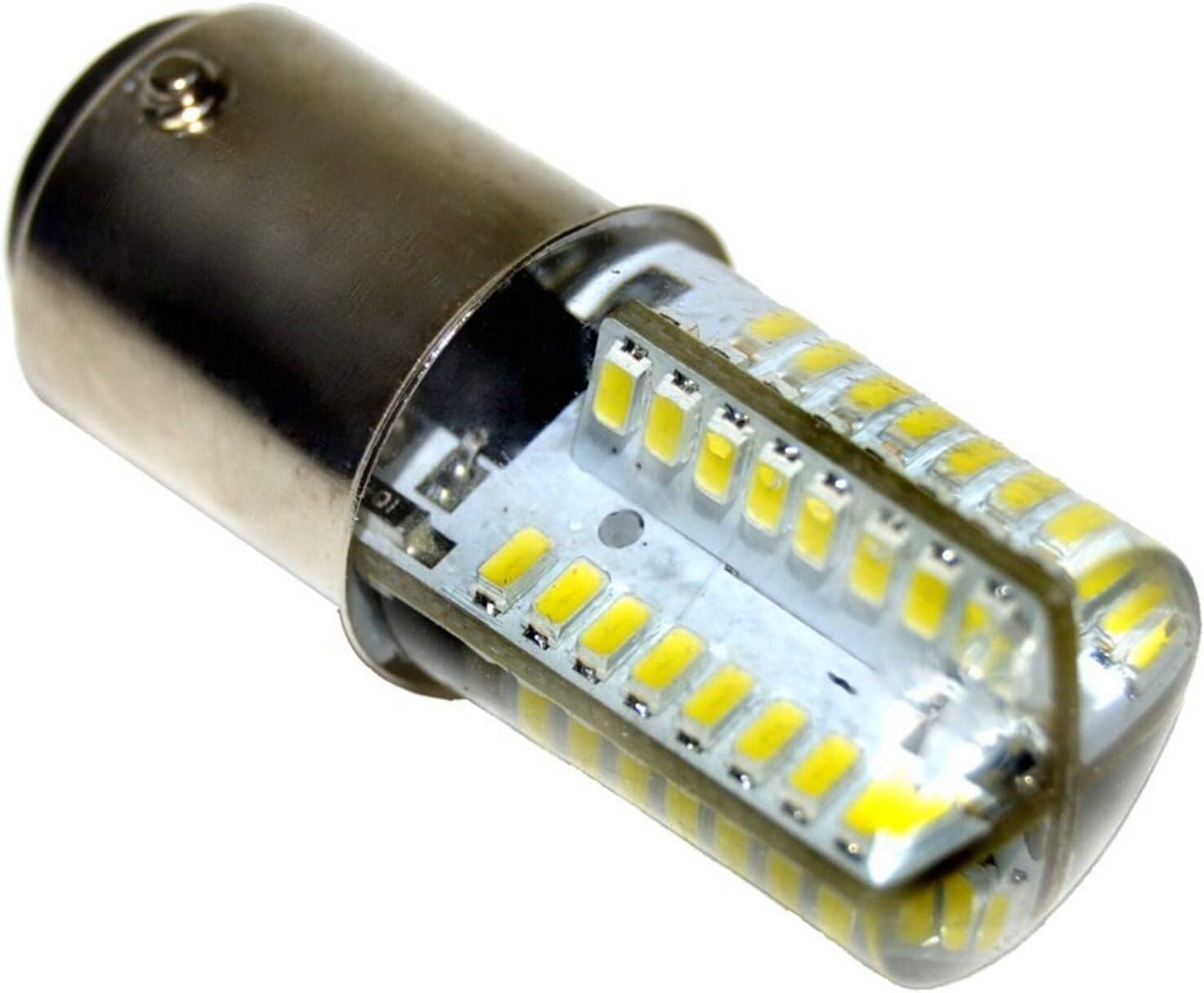 Alt View 4. HQRP - HQRP 2-Pack BA15d LED Bulbs 220V 64xSMD3014 Cool White for Singer/Husqvarna/Bernina/Pfaff Sewing Machines.