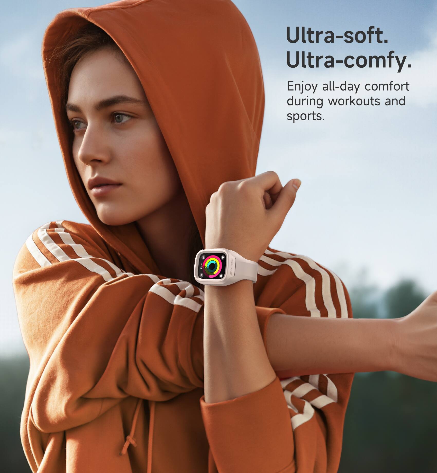 Ultra-soft.  
Ultra-comfy.  
Enjoy all-day comfort during workouts and sports.