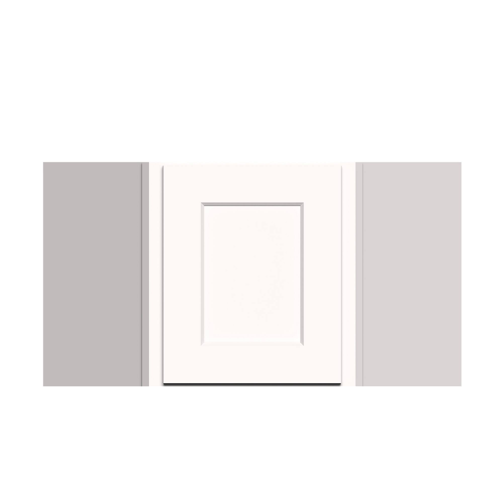 Alt View 1. Boyel Living - 24-in W x 18-in H x 12-in D Shaker RTA Kitchen Diagonal Corner Wall Cabinet with Soft-Close - White Shaker.