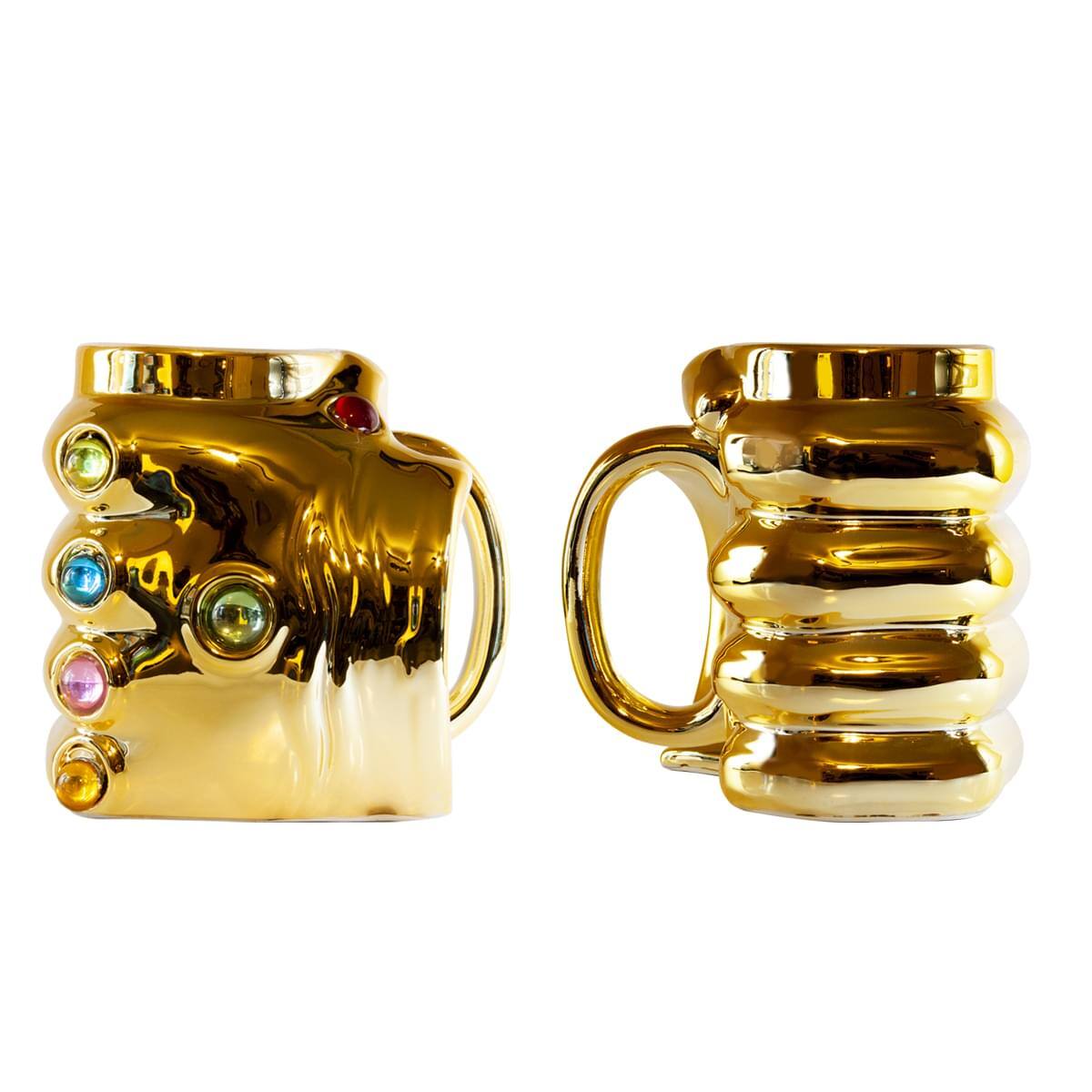 Alt View 1. Surreal Entertainment - Marvel Avengers Thanos Infinity Gauntlet Ceramic Coffee Mug | 20 Oz - Gold.