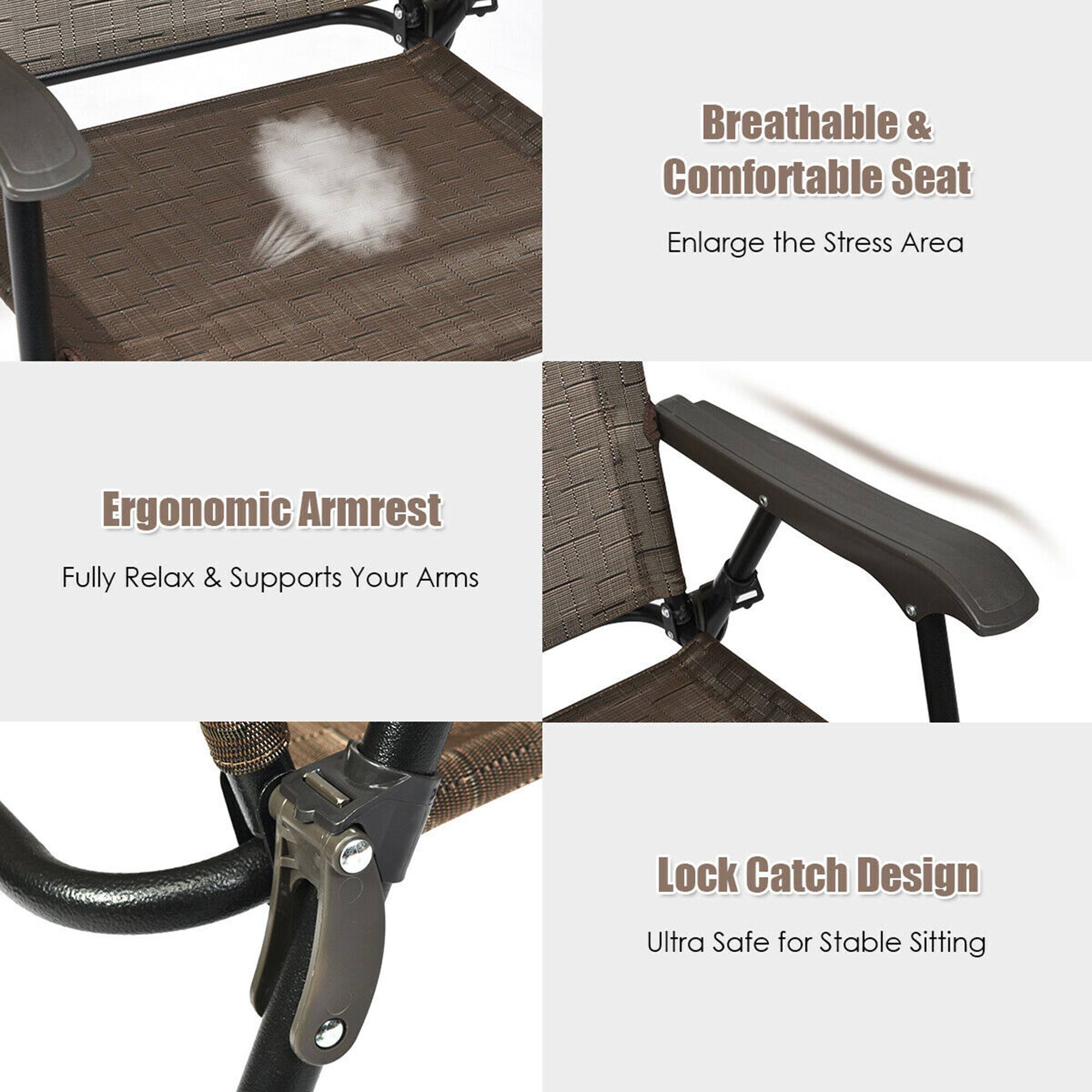 Breathable & Comfortable Seat, Enlarge the Stress Area, Ergonomic Armrest, Fully Relax & Supports Your Arms, Lock Catch Design, Ultra Safe for Stable Sitting