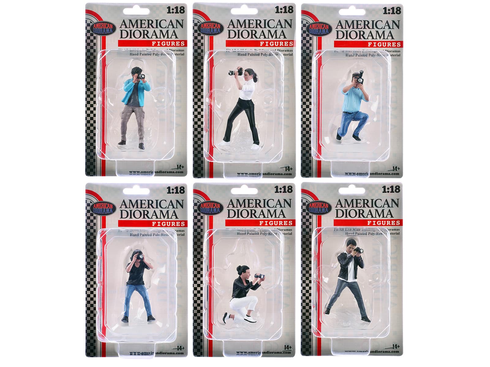 """Photographers"" 6 piece Figure Set for 1/18 Scale Models by American Diorama" price history on PriceWatchPro