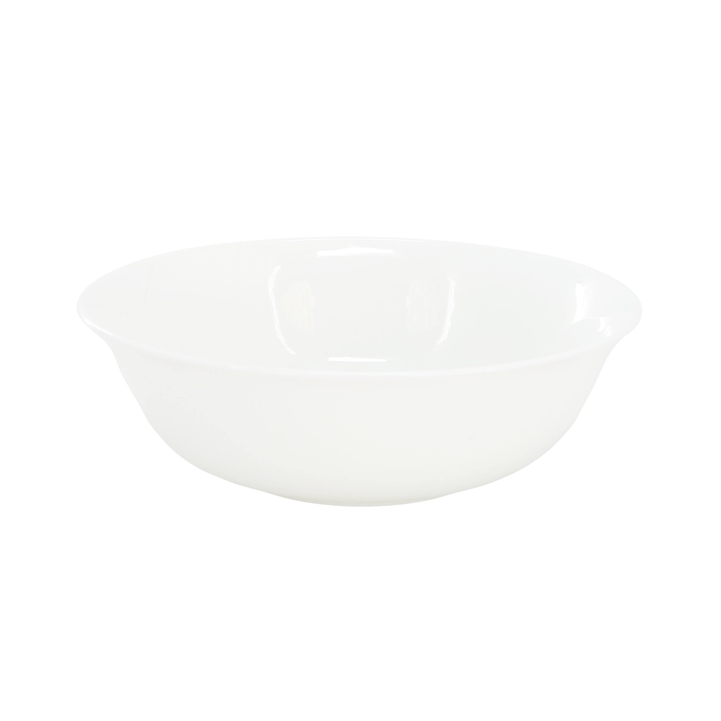 Alt View 1. Gibson - Gibson Ultra White Shadow 6 Piece 6.5 Inch Opal Glass Cereal Bowl Set in White - White.