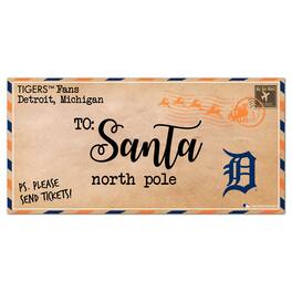 Fan Creations - Detroit Tigers 6'' x 12'' Letter to Santa Sign - Multicolor