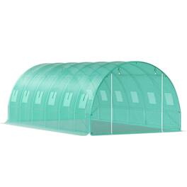 Boyel Living - Walk In Tunnel Greenhouse Heavy Duty Outdoor Plant Protection - Green