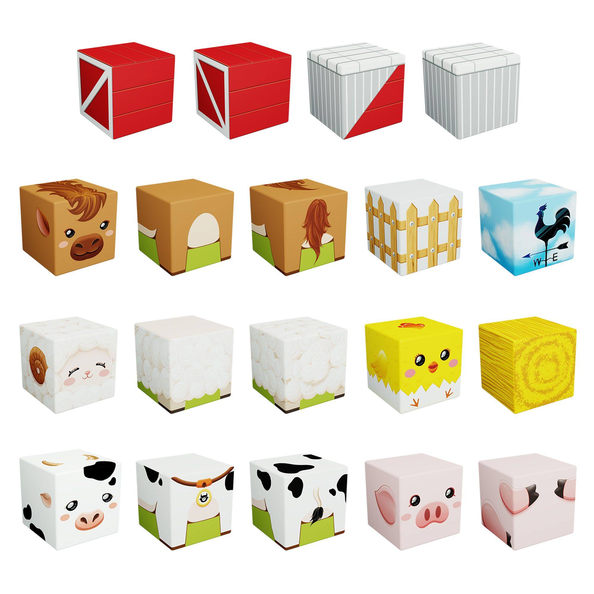Alt View 5. PicassoTiles - PICASSO-TILES 72 PC Farm House Theme Magnetic Building Puzzle Cubes Set for Kids.