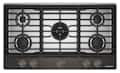 KitchenAid - 36 in. Wide 5 burners Gas Cooktop with Integrated Wok Grate - Black Ore