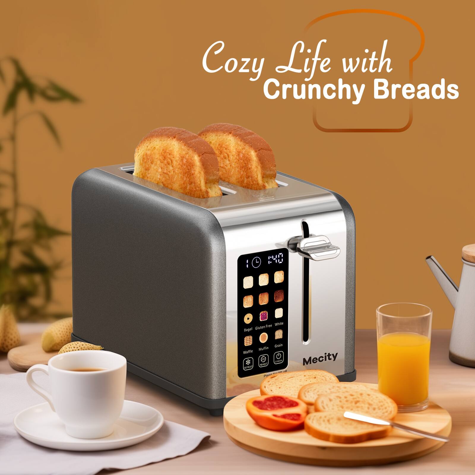 Cozy Life with Crunchy Breads

White Bager Gluten-Free
Grain Mullie Waffle

Mecity of Pream