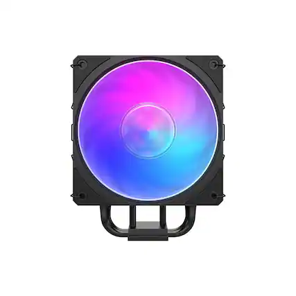 Front. Cooler Master - Hyper 212 3DHP Black ARGB CPU Air Cooler - Black and ARGB.