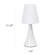 Left. Simple Designs - Valencia Colors 2 Pack Mini Touch Table Lamp Set with Fabric Shades - White.