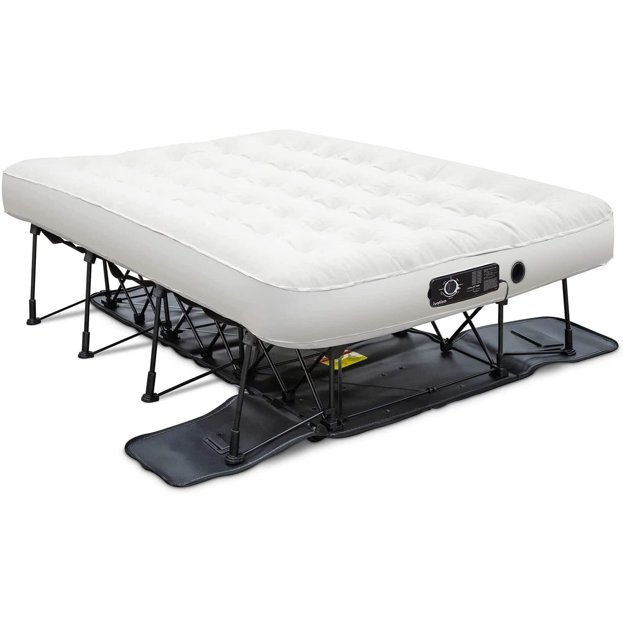 Ivation - EZ-Bed Air Mattress, Full Size Air Mattress with Built In Pump & Deflate Defender - White