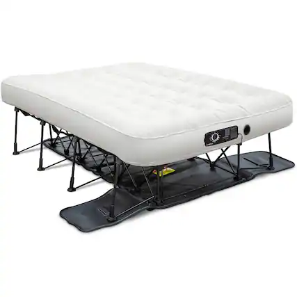 Front. Ivation - EZ-Bed Air Mattress, Full Size Air Mattress with Built In Pump & Deflate Defender - White.