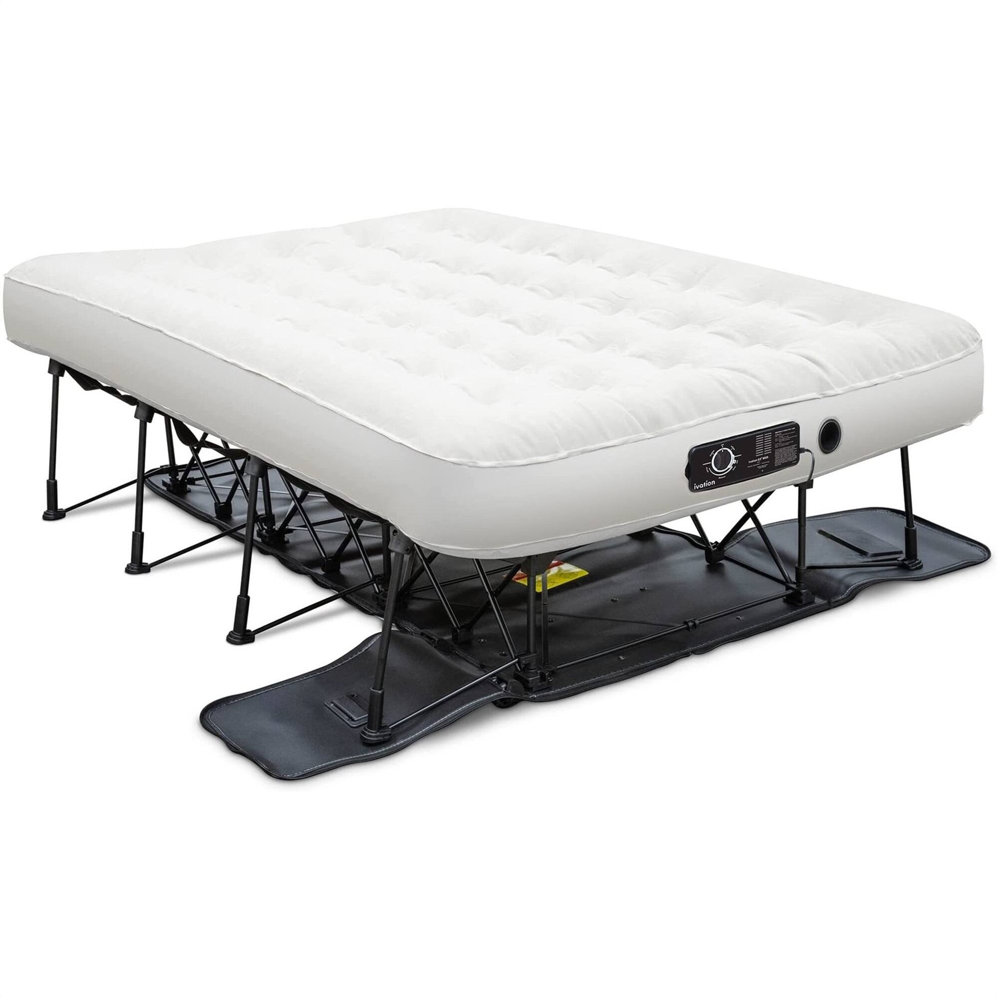 Front. Ivation - EZ-Bed Air Mattress, Full Size Air Mattress with Built In Pump & Deflate Defender - White.