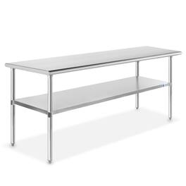 GRIDMANN - 72 x 30-in NSF Stainless Steel Prep Table - Silver