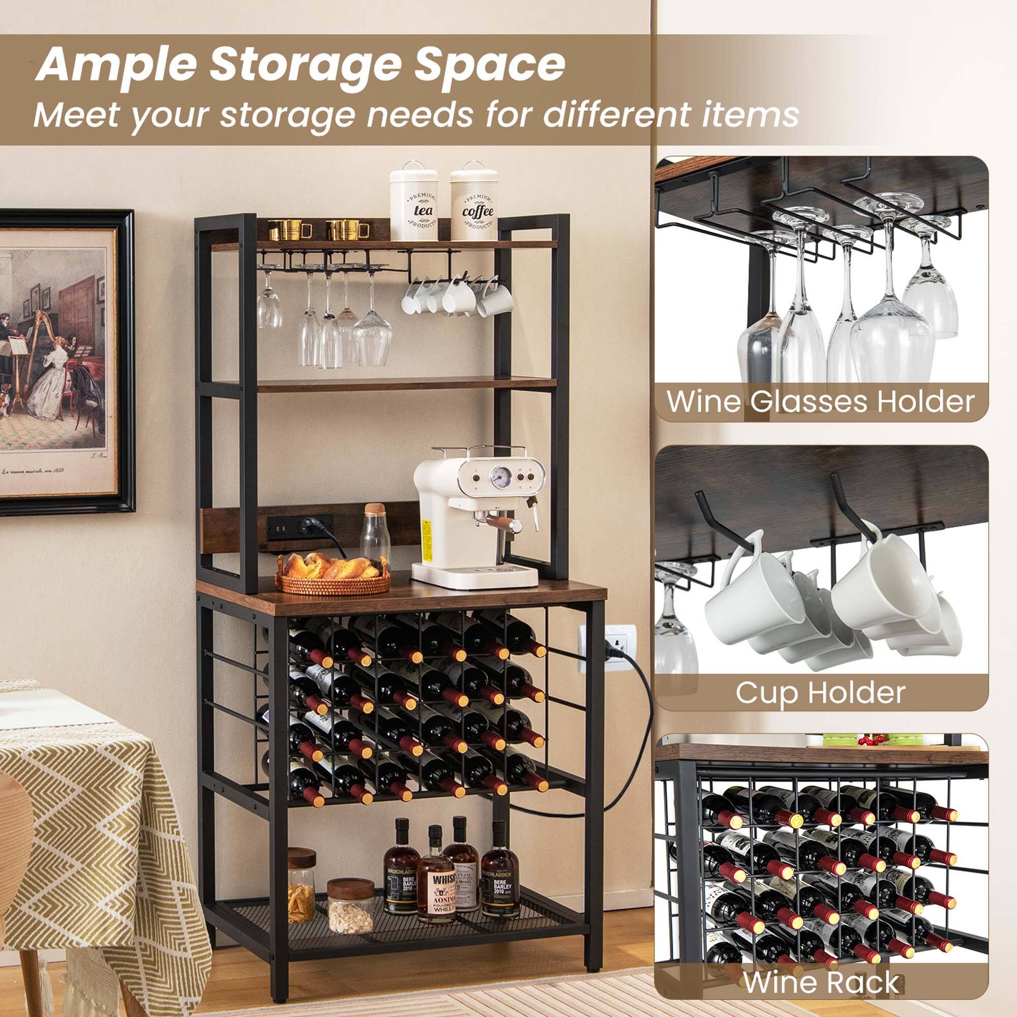 Ample Storage Space Meet your storage needs for different items

Wine Glasses Holder
Cup Holder
Wine Rack