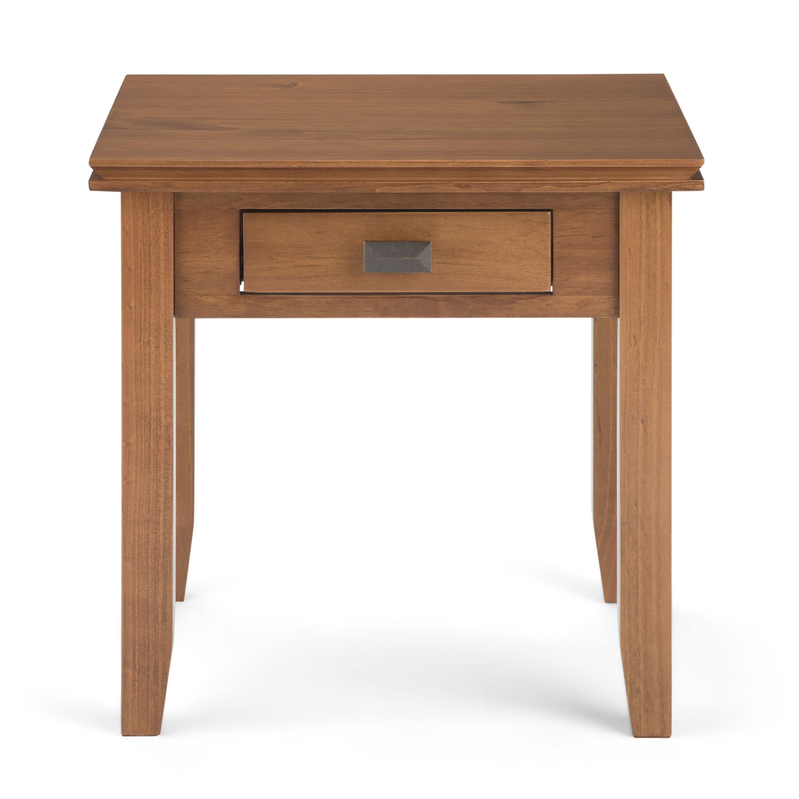 Left. Simpli Home - Artisan End Table - Honey Brown.