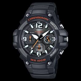 Casio - Men's Chronograph Sport Watch with and Orange Dial - MCW-100H-1AV - Black