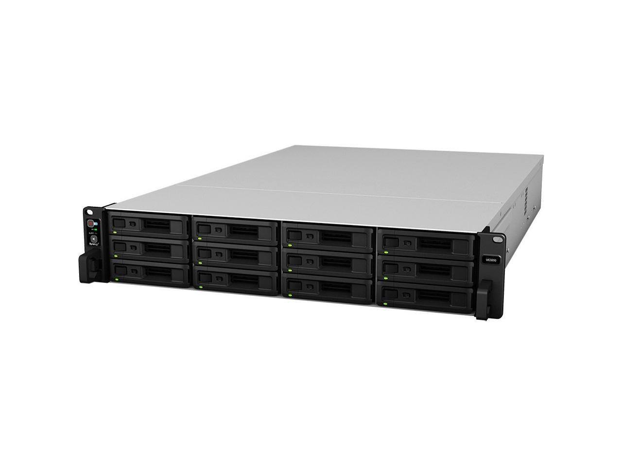 Alt View 4. Synology - Synology UC3200 12 x 3.5"/2.5" SAS SSD/HDD (drives not included) 3.5" Drive Bays 1 x expansion port RAID Sub-System - Unknown.