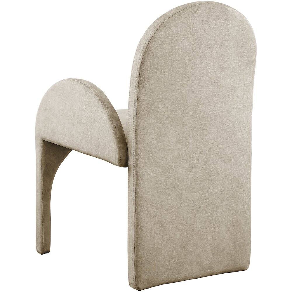 Alt View 1. Meridian Furniture - Summer Stone Velvet Dining Arm Chair, Set of 2 - Grey.