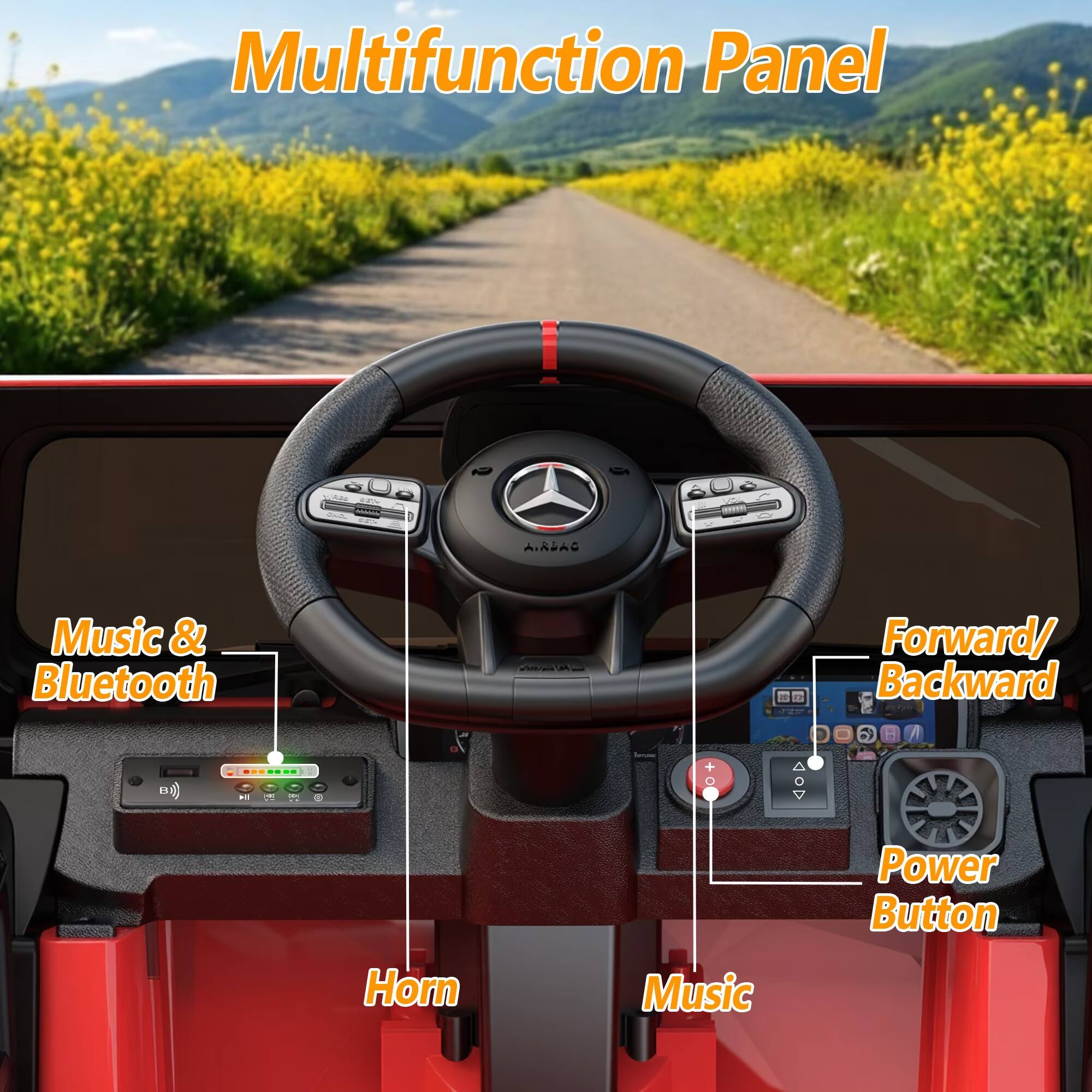 ANPABO 12V Licensed Mercedes Benz G63 Kids Ride On Car with Remote ...