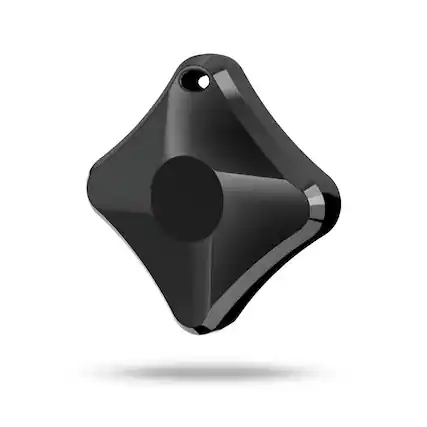 Front. Cluzine - Square Anti-Lost Locator Wallet Finder Tracker Anti-Lost Compatible with Apple Black - Black.