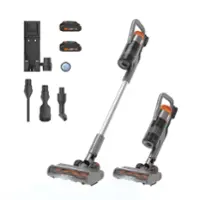 WORX - 20V Cordless Stick Vacuum (2 x 2.0 Ah Battery and 1 x Charger Included) - Black - Front_Zoom