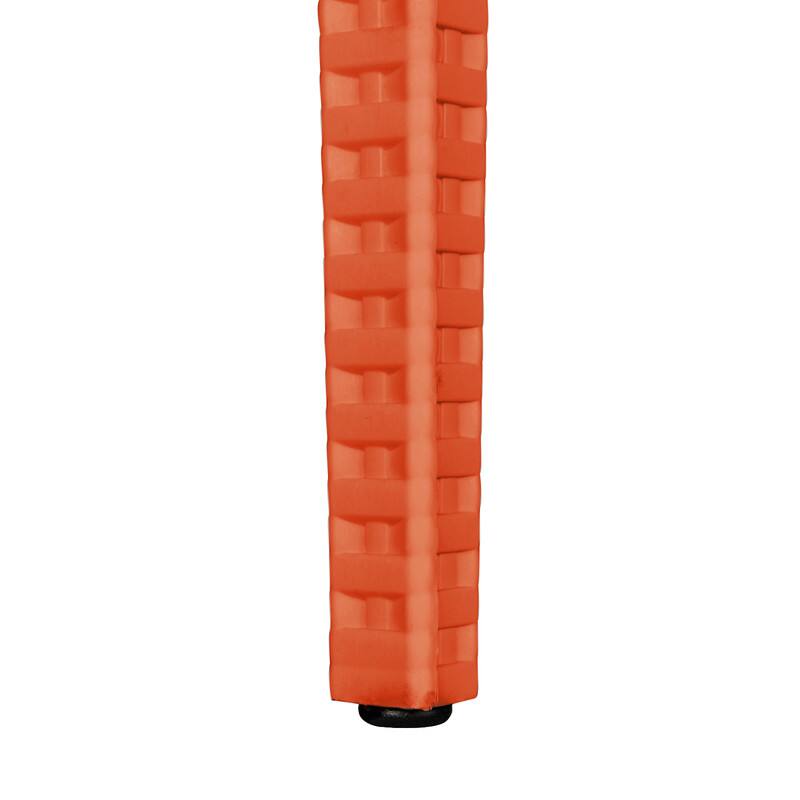 Alt View 5. LeisureMod - Mace 4-Pieces Modern Woven Pattern Dining Chairs - Waterproof Stackable Indoor Outdoor Patio Chairs - Orange.