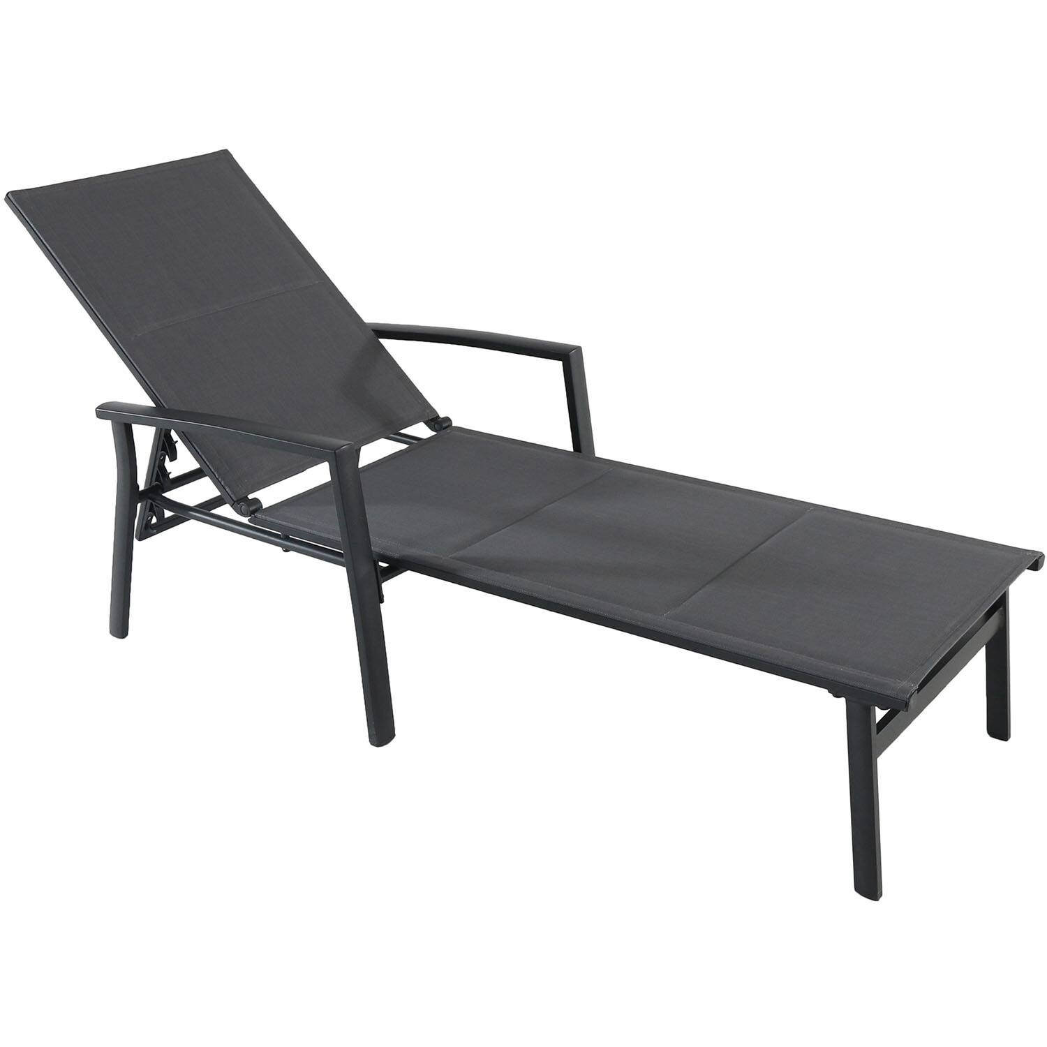 Front. Hanover - Halsted Padded Chaise - Alum/Grey.