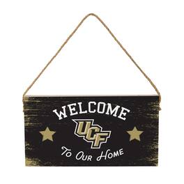 Evergreen Enterprises - UCF Knights 6" x 11" Welcome Home Wood Wall Sign with Rope Hanger - Multicolor