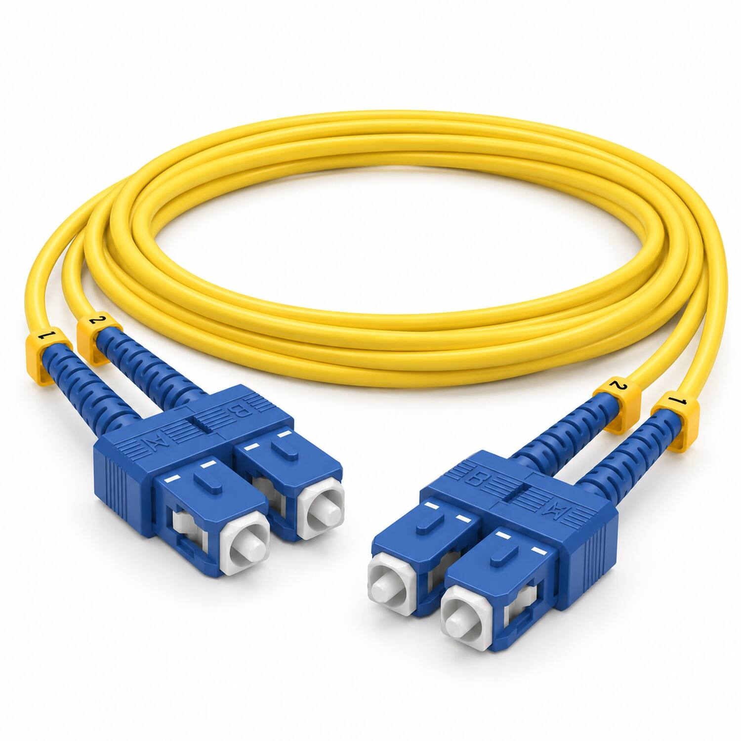 Angle. Sanoxy - 3m SC/SC Duplex 9/125 Single Mode Fiber Optic Cable - Multi.