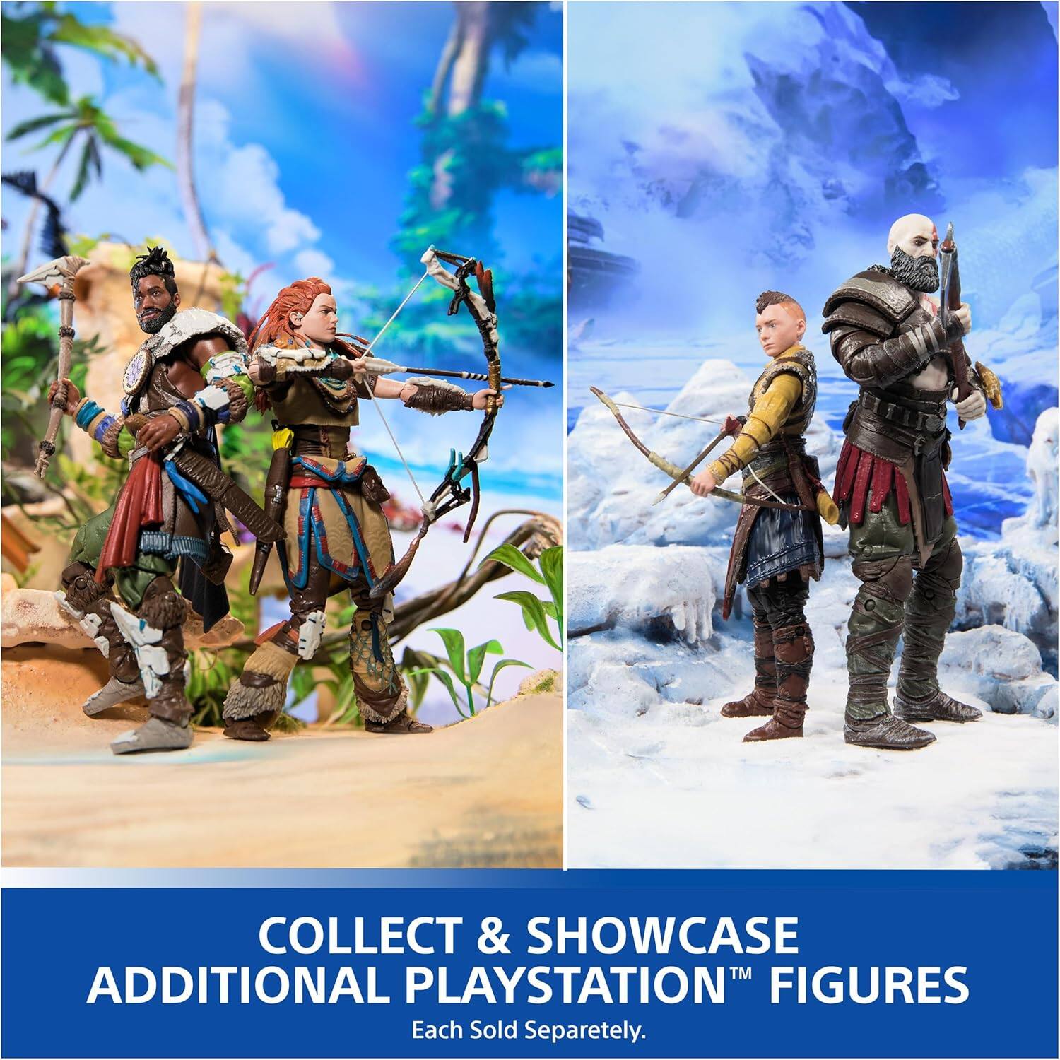 COLLECT & SHOWCASE ADDITIONAL PLAYSTATION™ FIGURES  
Each Sold Separately.