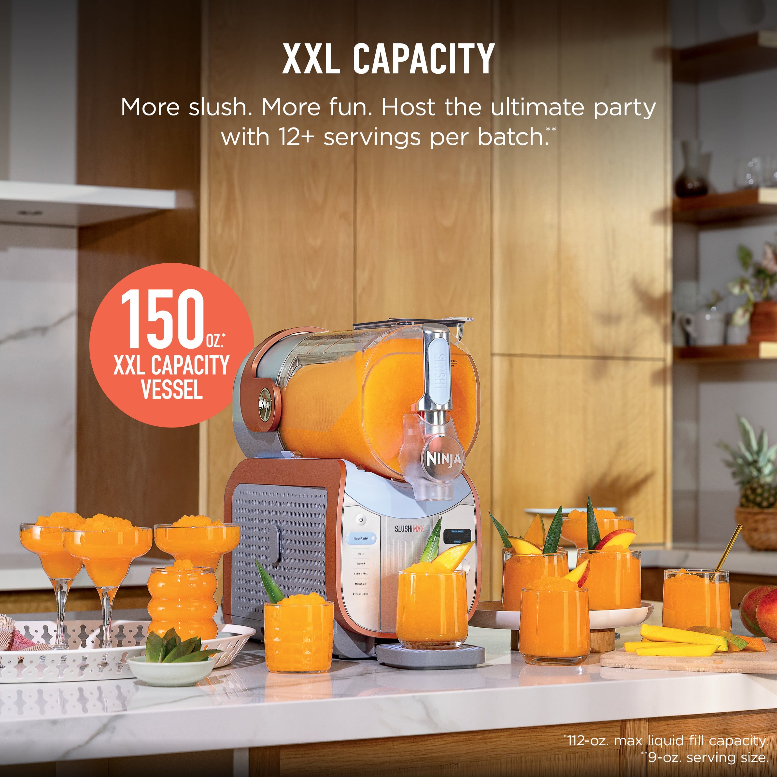 Ninja SLUSHi Max Smart Frozen Drink Maker 150 oz Blue & Peach