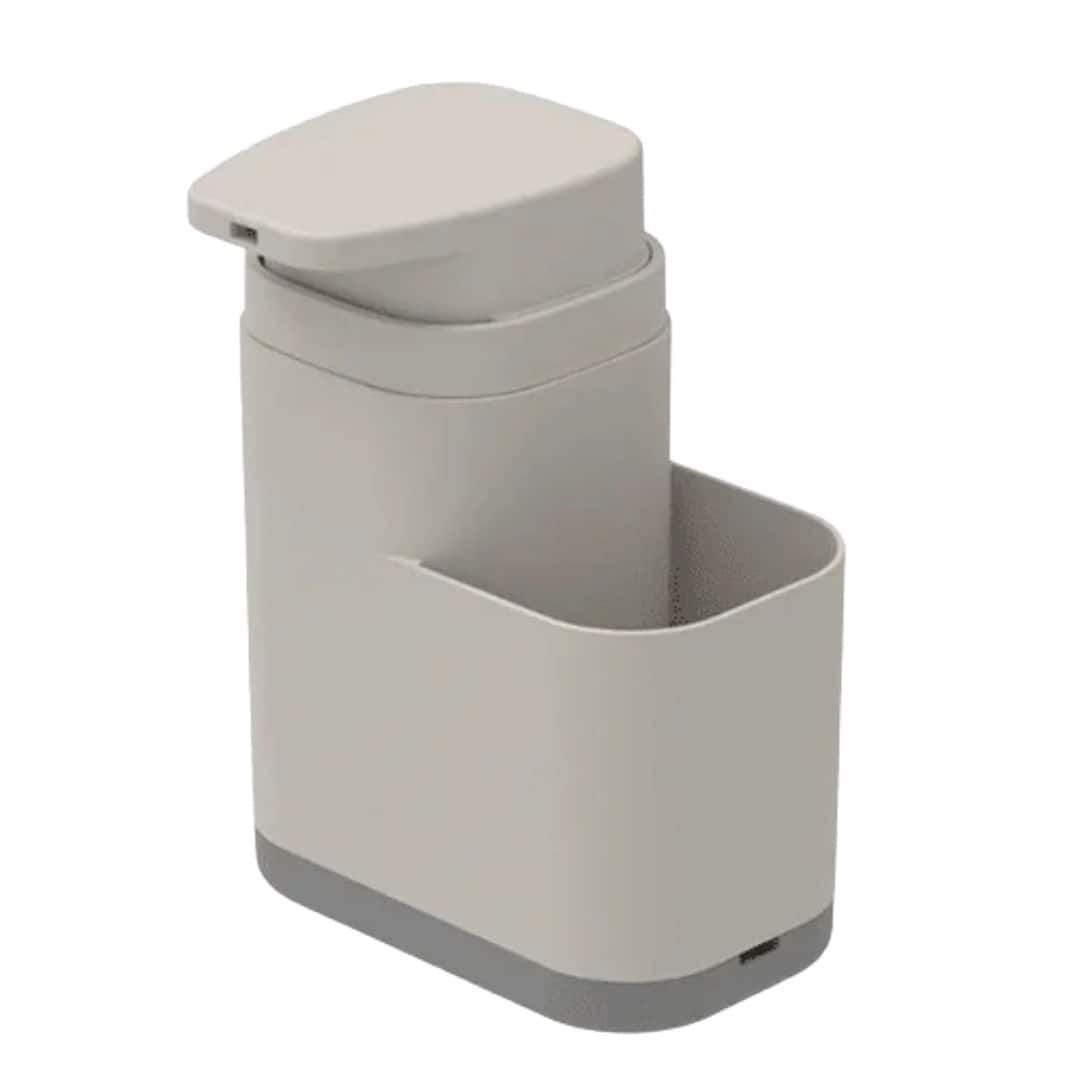 OU - 19 oz Refillable Plastic Soap Dispenser with Sponge Holder & Removable Drip Tray for Kitchen Sink - Beige price history on PriceWatchPro