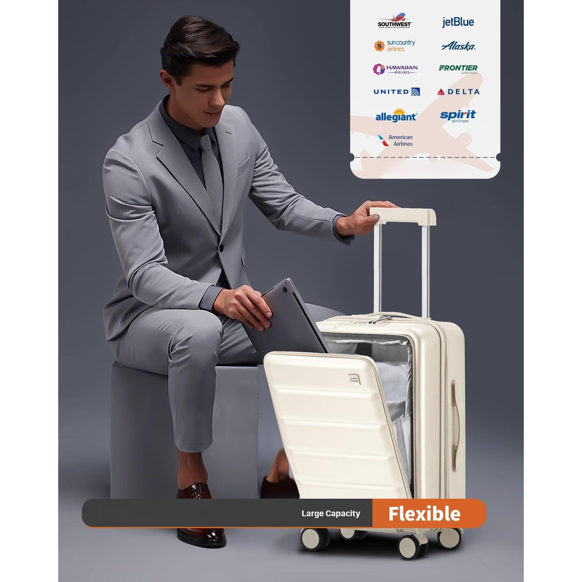 Sure, here is the corrected and grouped text:

**Airlines:**
- Southwest
- jetBlue
- Sun Country Airlines
- Alaska
- Hawaiian Airlines
- Frontier
- United
- Delta
- Allegiant
- Spirit
- American Airlines

**Features:**
- Large Capacity
- Flexible