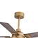 Alt View 8. Breezary - 52-Inch Indoor Ceiling Fan with Light Kit, 5 Plywood Dual-Finish Blades, DC Motor, 5/10'' Downrods, Remote, Glass Shade - Paint Gold with Black and Rich Walnut.