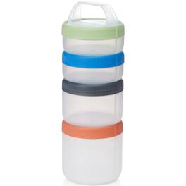 Humangear - Stax Travel Stacking Containers - Large - Clear/Spectrum