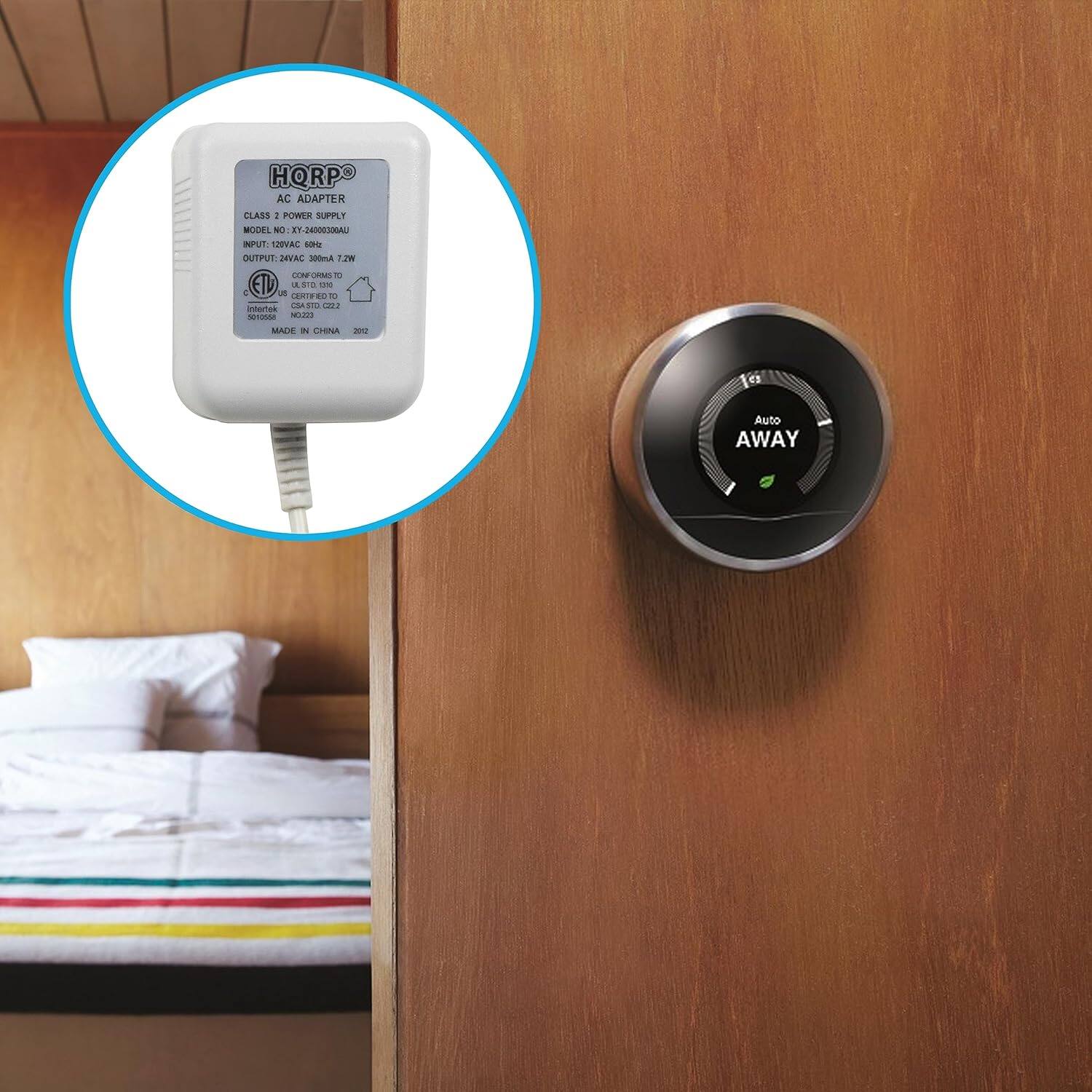 HQRP AC ADAPTER CLASS 1 POWER SUPPLY MODEL NO: XY-2400300AU INPUT: 120VAC 60Hz OUTPUT: 24VAC 30mA 1.2W MADE IN CHINA