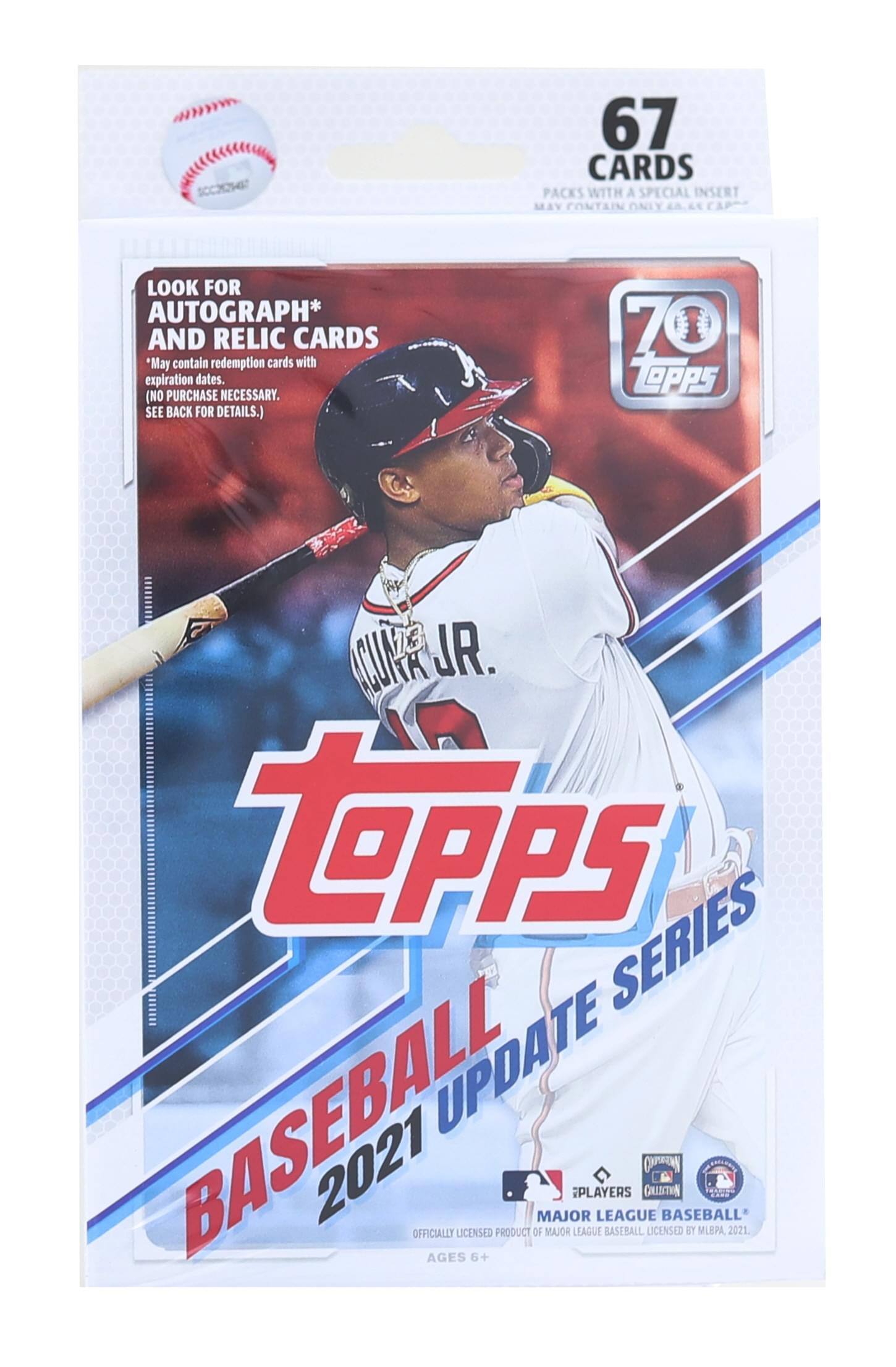 MLB 2021 Topps Baseball Update Series Hanger Pack | 67 Cards - Red
