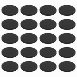 Unique Bargains - 32pcs Single Sided Speaker Isolation Feet Pads, 50x5mm Non Slip Foam Shock Absorption Pad for Amplifier - Black