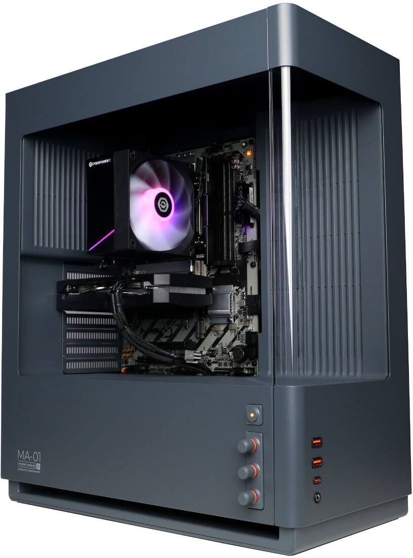 Alt View 11. CyberPowerPC - Gaming Desktop - Intel Core Ultra 5 225F - NVIDIA GeForce RTX 5060 8GB - 16GB DDR5 - 1TB PCIe 4.0 SSD Storage - Gray.